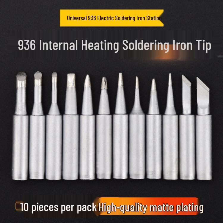 936 Universal Soldering Iron Tip for Constant Temperature Stations - Frosted, Pointed, Horseshoe Blades