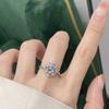 Ring Temperament Aquamarine Jewelry Niche Design Literary Retro Girls Index Ring