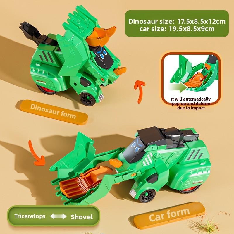 Triceratops T Rex Brachiosaurus Excavator Vehicle Inertia Toy For Gift Boys