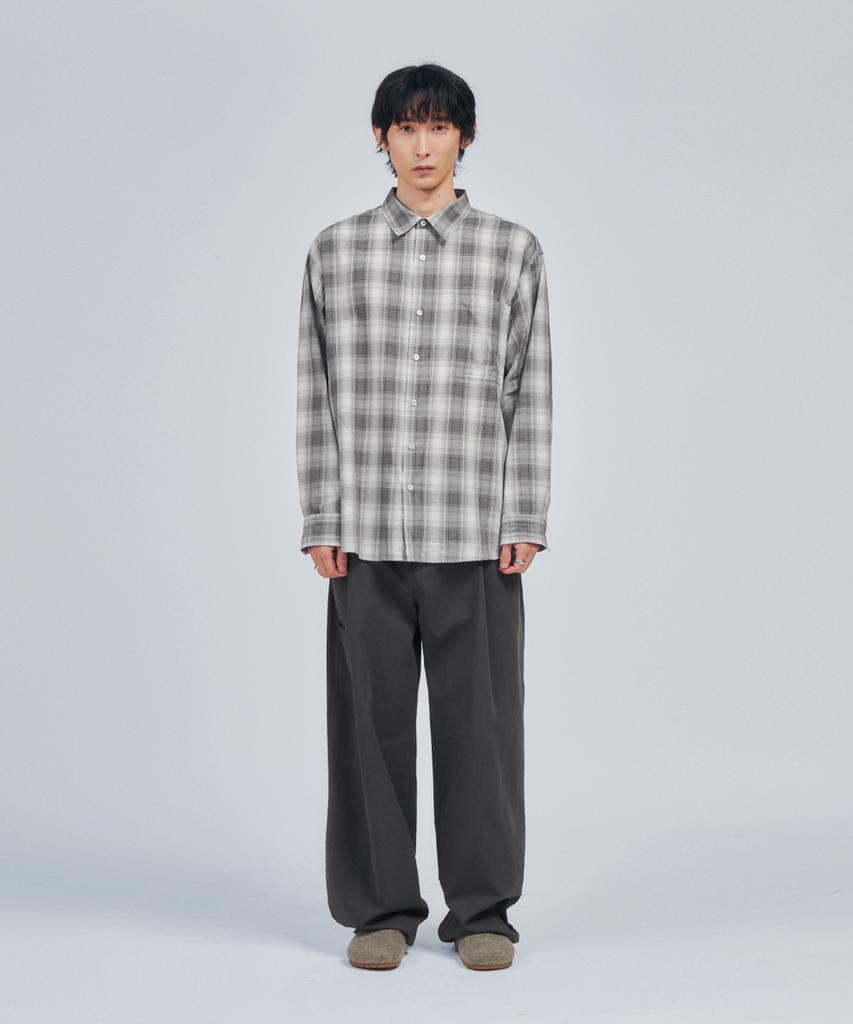INTEMPOMOOD Steady One-Pleat Wide Pants_Charcoal