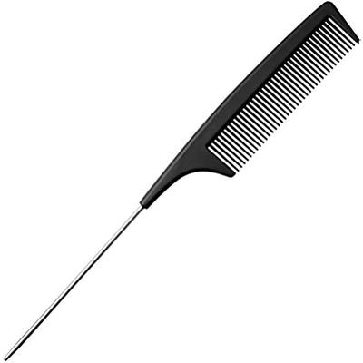 Hřeben na vlasy Siming Carbon Fiber Tail Comb Profesionální účes pro kadeřnické salony (Černá 1 ks)