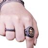 Neuer dunkler Stil Klassische Mode Rote Baroness Galvanisierter Zweifarbiger Ring