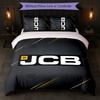 JCB Print 3Pcs Bedding Set Duvet Cover With Two Pillowcases Soft Bed Linen For Household Bedroom