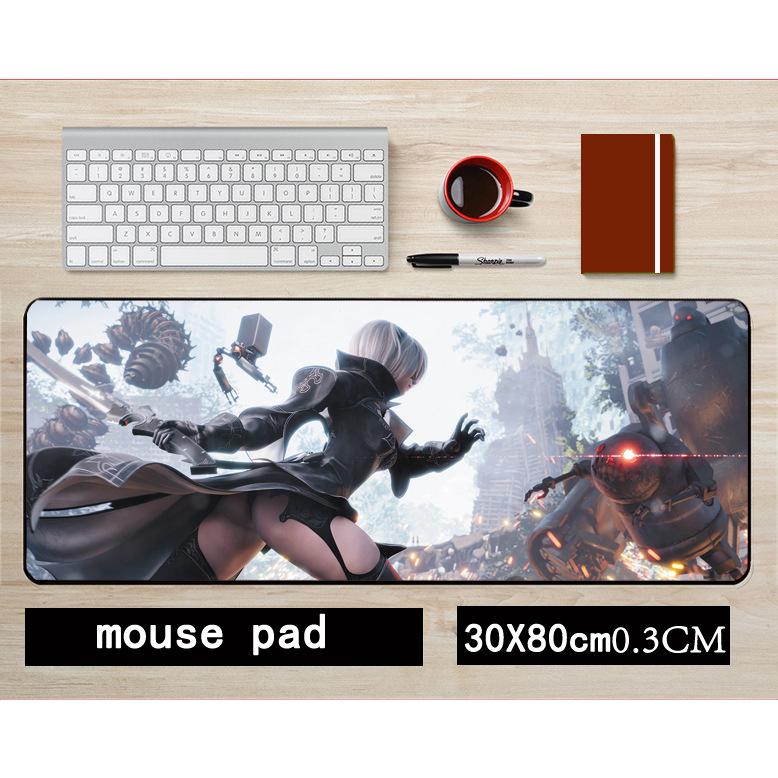 NieR: Automata 2B Non-slip Mouse Pad, 30x80cm Gaming Desk Mat