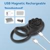 Rose Lock Vibrating Ring for Men, 8-Mode Magnetic Rechargeable Wearable Adult Toy