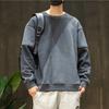 Trendy Brand Fleece Sweater Men'S Splicing Men'S Clothes Men'S Long-Sleeved Large-Size Men'S Clothing