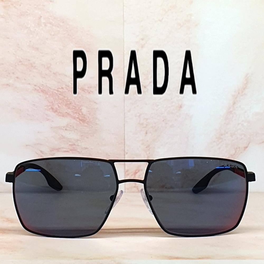 

Солнцезащитные очки Prada с двумя перемычками и квадратным дизайном SPS50Q DGO 08F с полукрасным зеркалом