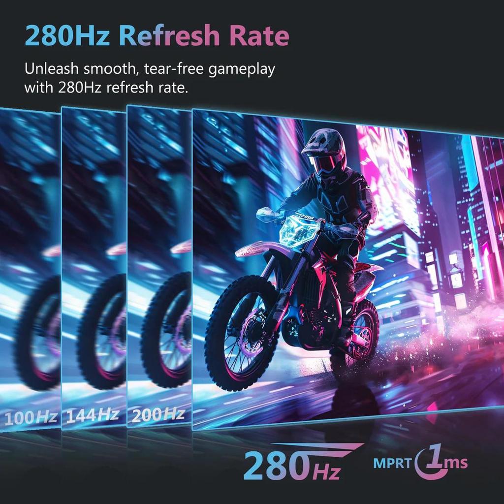 27 Inch Curved Gaming Monitor Z-EDGE UG27P - 1500R Curved Screen -FHD 1920x1080 Resolution - 280Hz - MPRT 1ms - HDMI 2.0 & DisplayPort 1.2