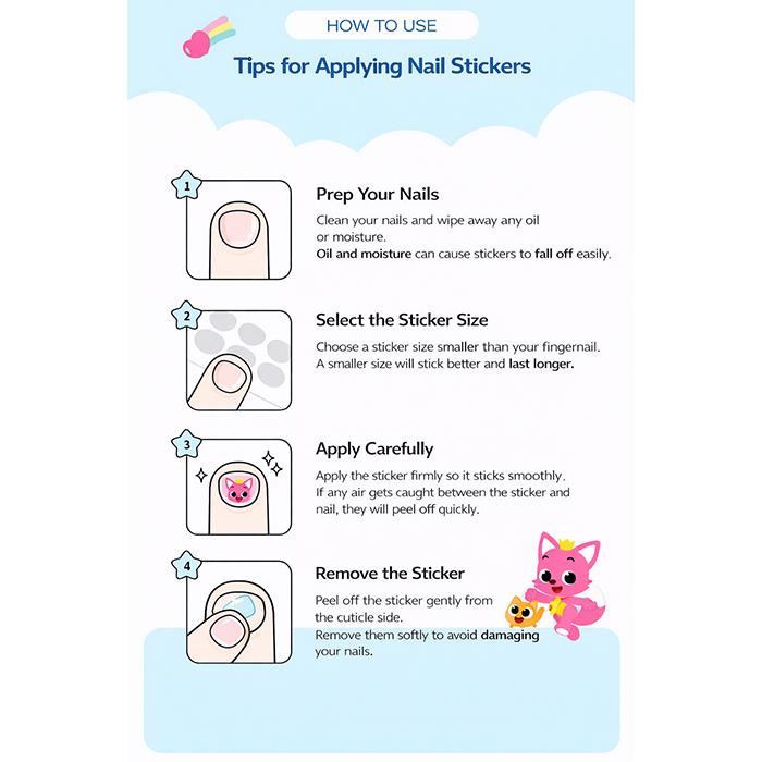 Made In Korea – Adesivi per Unghie Pinkfong per Bambini (4 Opzioni)