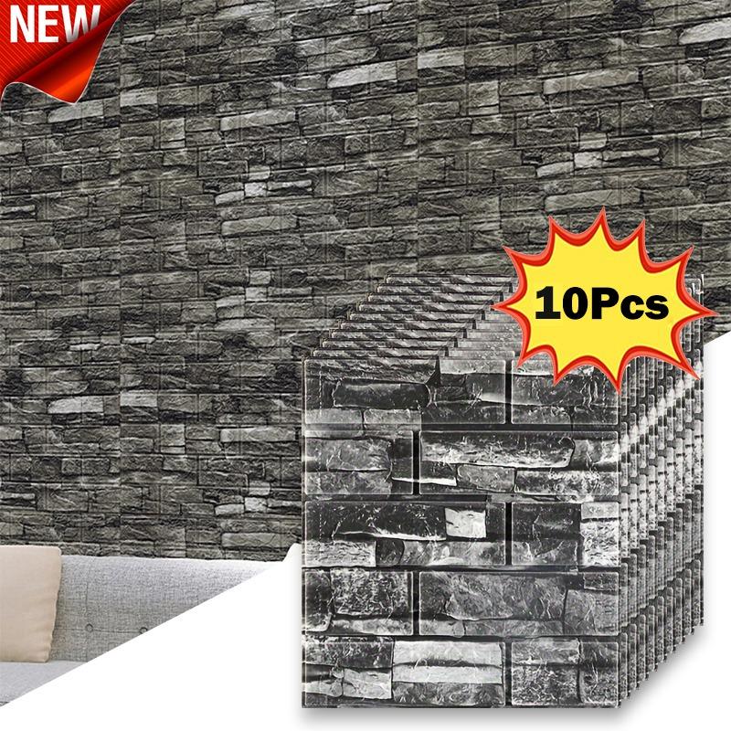 3D self-adhesive antique wall ceiling wall stickers living room decorative wallpaper 35X38.5cm