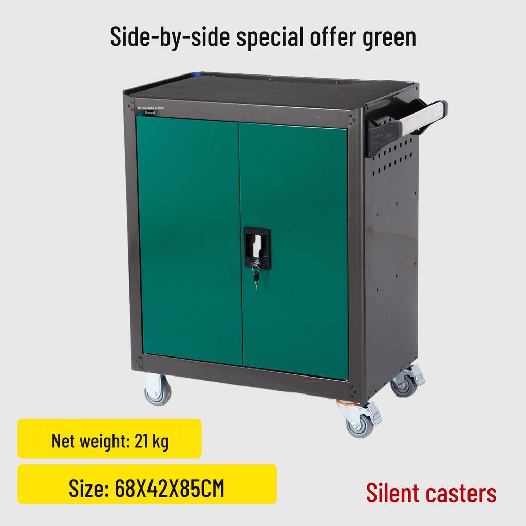 Multi-Layer Thickened Tool Cabinet with Casters for Auto Repair