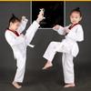 Costume Îmbrăcăminte Uniforme Albe Taekwondo Karate Judo Dobok Haine Copii Adult Unisex Mânecă Lungă Gi Uniformă
