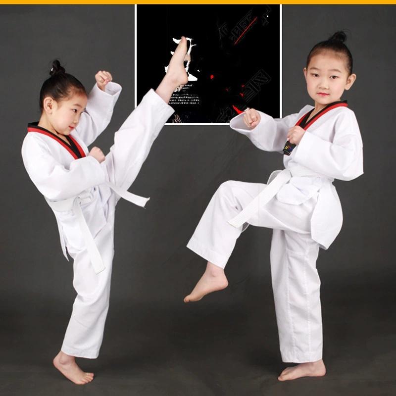 Costume Îmbrăcăminte Uniforme Albe Taekwondo Karate Judo Dobok Haine Copii Adult Unisex Mânecă Lungă Gi Uniformă