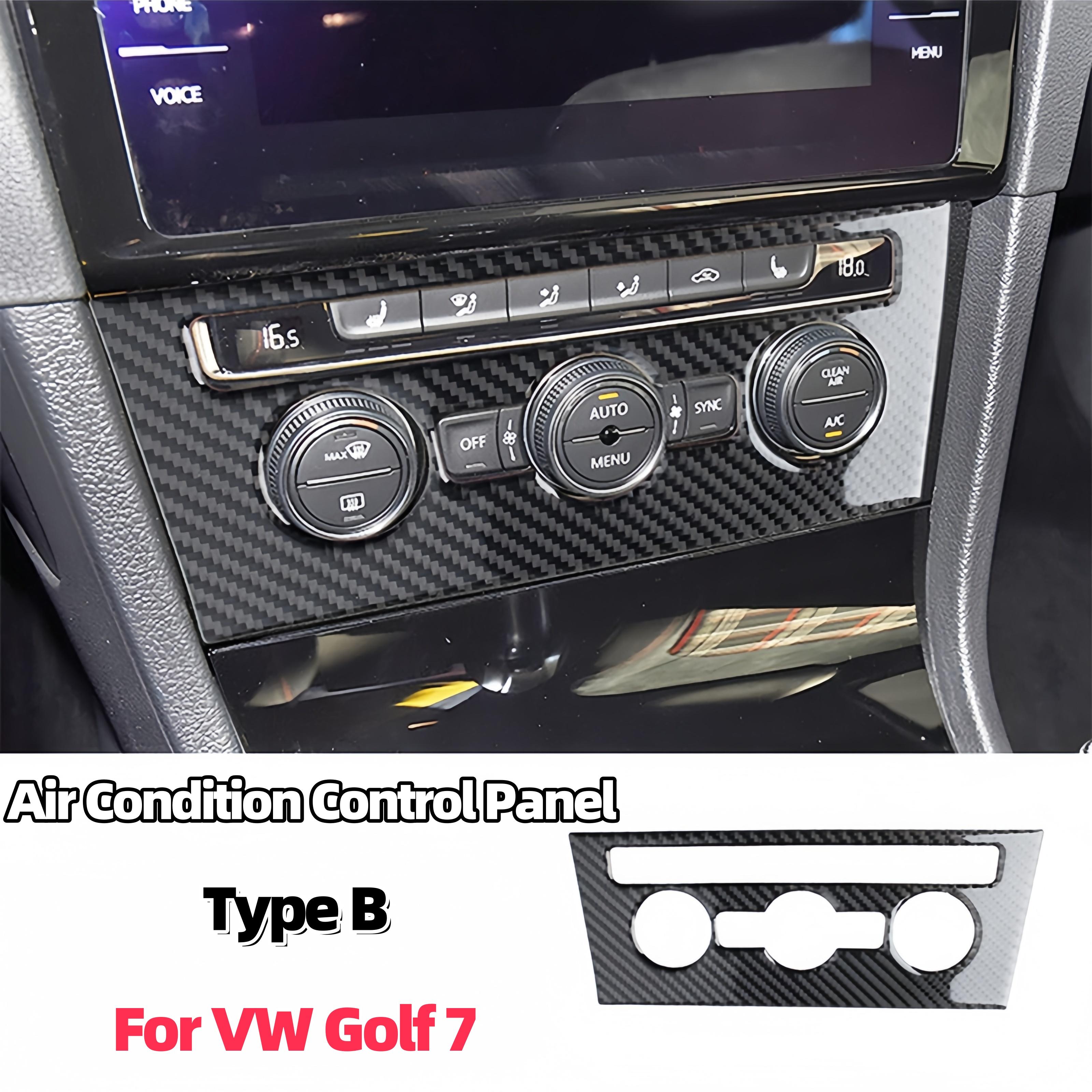 

For VW Golf 7 GTI Mk7 14-19 Carbon Fiber Car Center Control Air Conditioning Control Panel Trim Cover Decor Sticker Auto Zubehör B