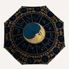 Zodiac Astrology Wheel Calendar with Moon Phase Design Umbrella, Cute Umbrella with Cute Design, Portable 3-Fold Compact Umbrella for Men & Women, Val
