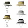 Color Blocking Sun Protection Bucket Hat Big Brim Adjustable Sunscreen Fisherman Hat Korean Style Quick Drying Sun Hat Women