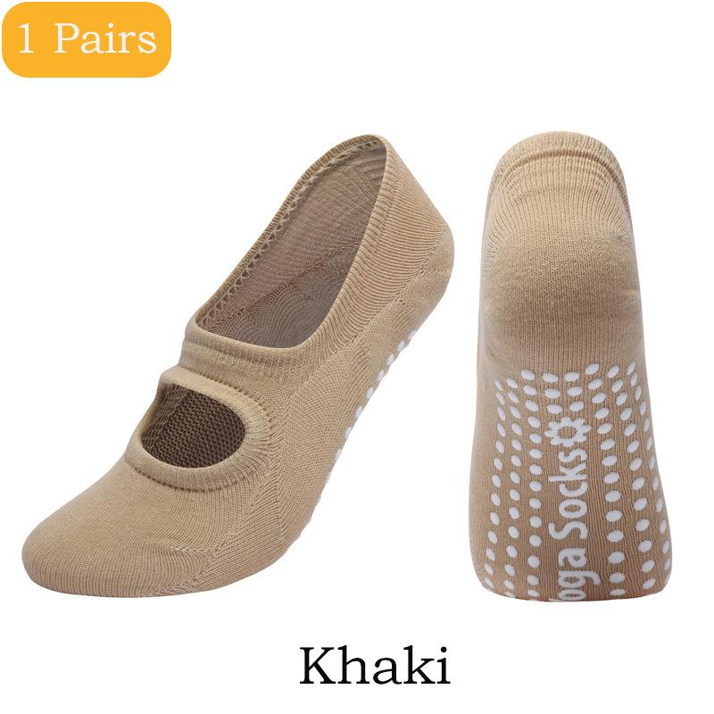 

2 пары женских носков для йоги, хлопковые силиконовые нескользящие балетные носки для пилатеса, дышащие, бандажные, с открытой спиной, для танцев, для спорта