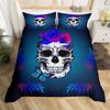 Gothic Skull Flower Three-Piece Digital Printing Bedding