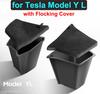 For Tesla Model Y L 2025 2026 Rear Trunk Side Storage Organizer Box TPE Bucket Cargo Bin Box Model YL Accessories Flocking Cover