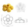 Taper Candle Holder Concrete Silicone Mold Flower Shaped Candlestick Holder and Coaster Jesmonite Mould Home Decor