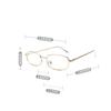Metal Japanese Harajuku Glasses Oversized Gold Silver Black Anti-blue Glasses Vision Care Anti-blue Square Glasses Women Men