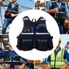 Electrician Work Vest Adjustable Utility Tool Organizer with Multiple Pockets Oxford Cloth Wear