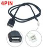 4Pin & 6Pin Connector USB Extension Cable Adapter For Car Radio Stereo Vehicle Radio Stereo Car Electronics Accessories