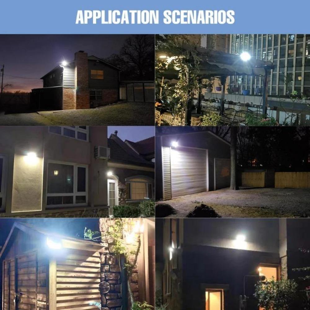 LED Solar Wall Light 5V Outdoor Garden Lamp Motion Sensing Street Spotlight IP65 Waterproof Lampada For Courtyard Lighting