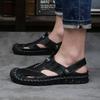 38-48 Summer Men's Large Size Leather Beach Sandals