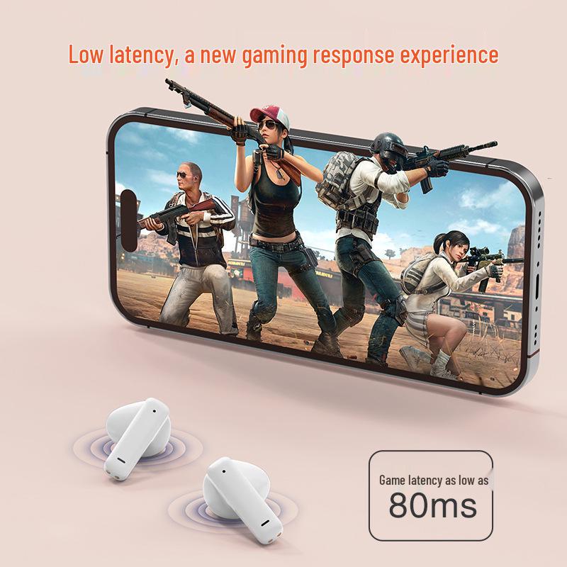 Portable Semi-In-Ear Noise-Canceling Bluetooth Headset with Stereo HD Calls for Sports