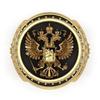 Chenrui Retro Gold Eagle Ring with Diamonds - European and American Style Men's Fashion Ring