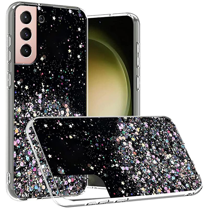 

Оригінальний силіконовий прозорий чохол з блискітками для Samsung Galaxy S24 S23 S22 S21 S20 Note 20 10 Ultra Plus FE S10 Lite S10 E Fundas S20 FE