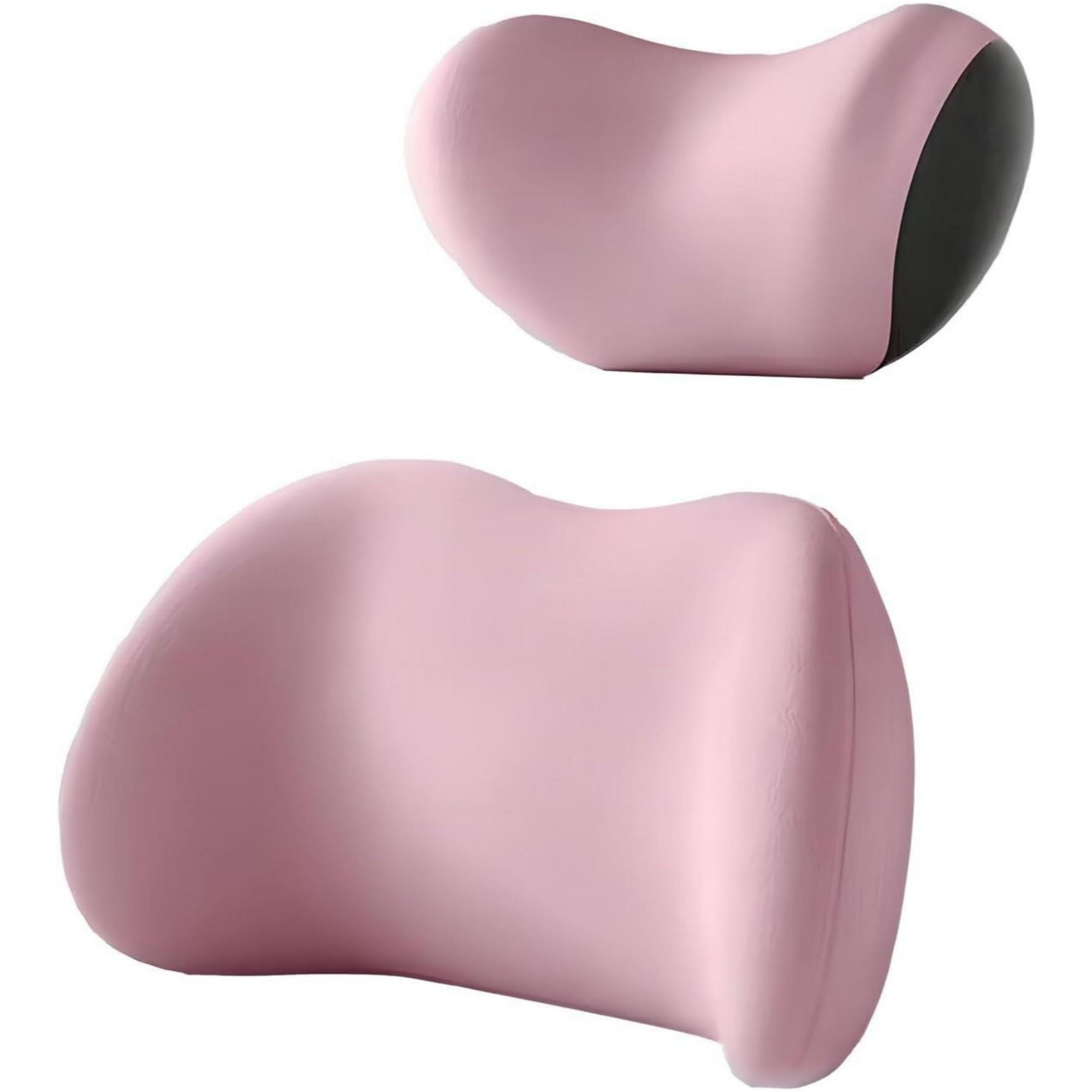 

Подушка для шеи в автомобиле, подголовник, подушка для талии с эффектом памяти, поясничная поддержка, спинка, дорожная подушка для шеи, защита, принадлежности для автомобиля розовый