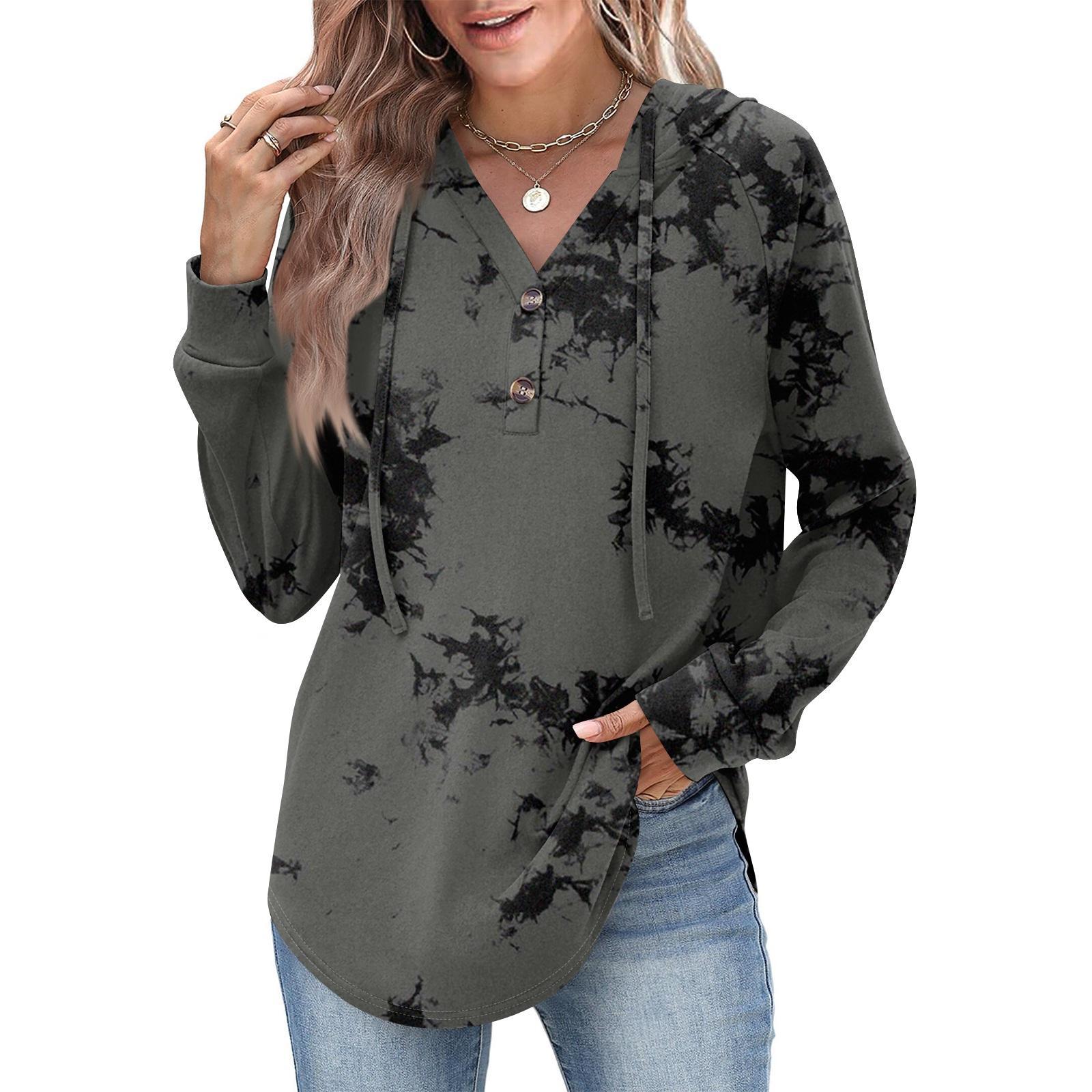 

Женская мода, женский легкий пуловер с длинными рукавами и карманами, толстовка с капюшоном в стиле консервативного стиля XL