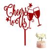 Happy New Year Acrylic Cake Plaque Silver Black Simple Design Acrylic Cake Toppers Baby Shower Dessert Decor Accessories Tools