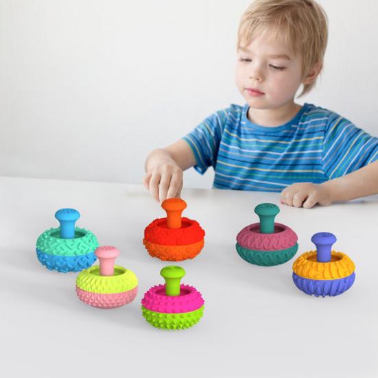 4/6 Peças/Conjunto Alívio de Estresse Brinquedo Rocker para Polegar Silicone Texturizado Rocker Pressionar Apertar Brinquedo Sensorial Auxílio de Foco Descompressão Fidget Brinquedo de Mesa