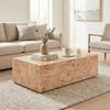 Minimalist Coffee Table In Wood Look – Modern Living Room Table, Versatile, Sturdy Construction, Easy-Care Surface, Approx. Dimensions