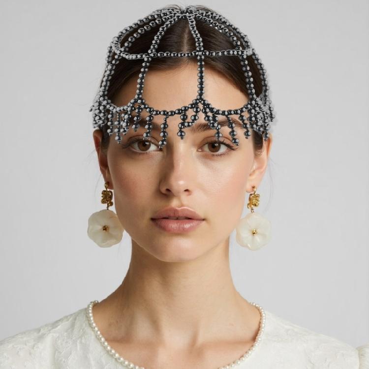 Sophisticated Pearls Bridal Hat Romantics Celebration Headpiece Elegant Headwear for Dance Parties and Celebration Event