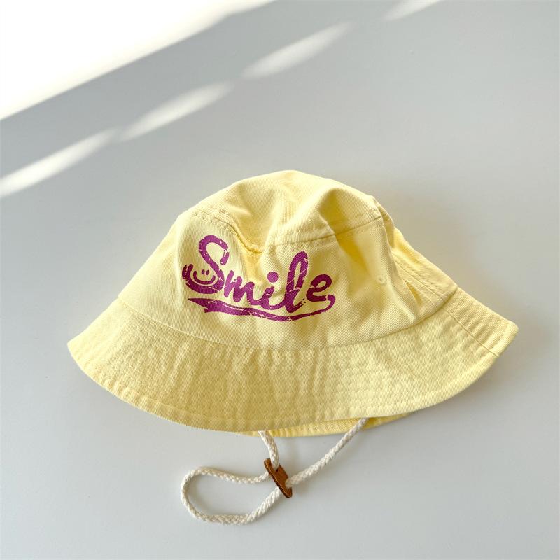 Baby Kids Hat 50-52cm 2-4 Years Spring Summer Thin Bucket Hat Sunscreen Sunhat Outdoor Travel Casual Hat for Boys Girls