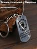 A Gift for Your Beloved—a Stainless Steel Keychain Pendant Featuring a Military-inspired “leopard Head” Design.