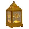 Lanterna Ramadan Lâmpada LED de mesa Estilo retrô Design exclusivo Lanterna decorativa alimentada por bateria Luz de vela LED suspensa