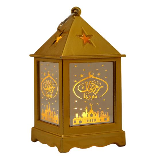 Lanterna Ramadan Lâmpada LED de mesa Estilo retrô Design exclusivo Lanterna decorativa alimentada por bateria Luz de vela LED suspensa