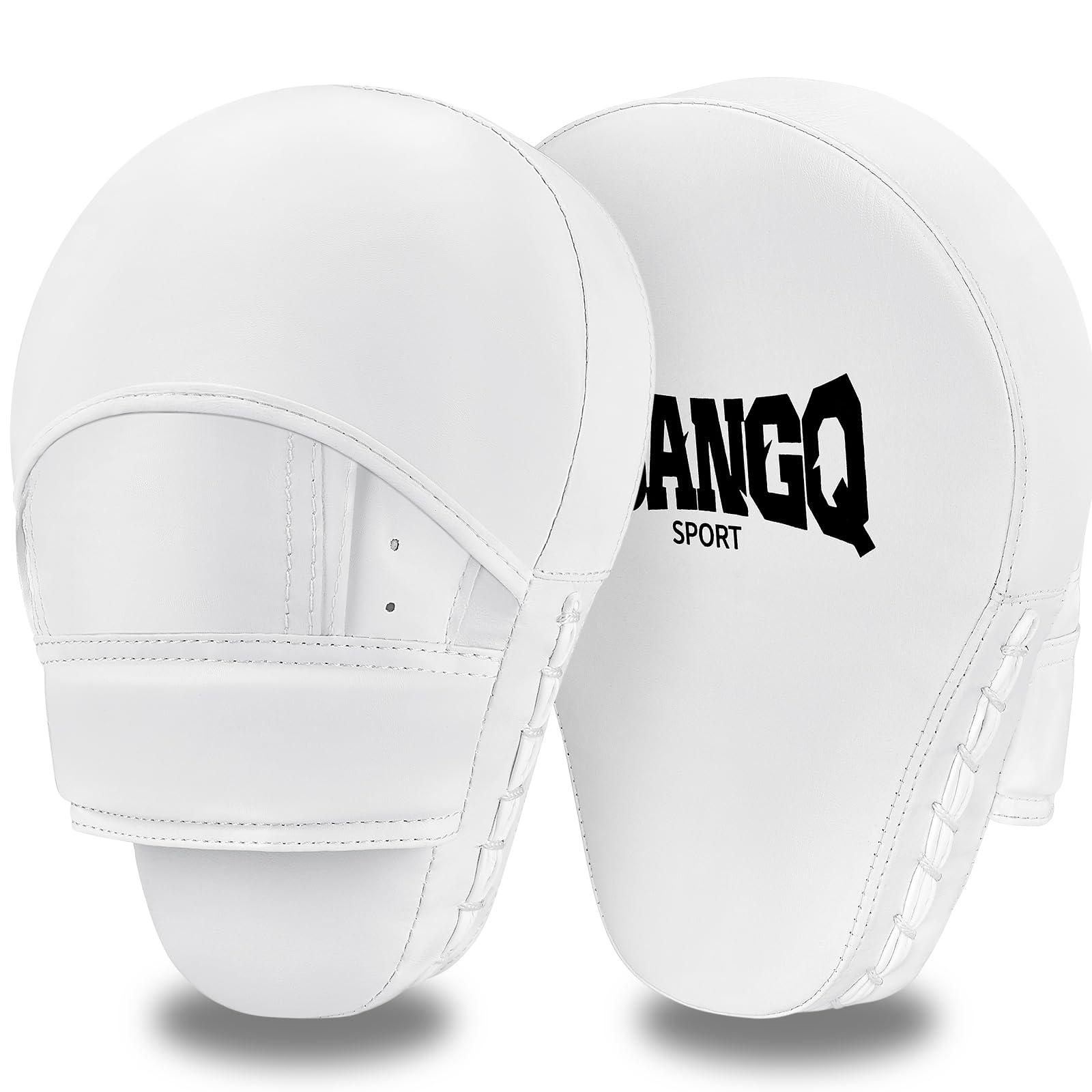 

FIVING Punching Boxing Punching Mitts for and Set of 2 Mitts, Gloves, Training, Karate, MMA, Exercise, Ambidextrous, (White) белый