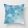 Heimdeko Weihnachten Schneemuster Kissenbezug Polyester Dekorative Kissenhülle Neujahr Sofa Kissenbezug