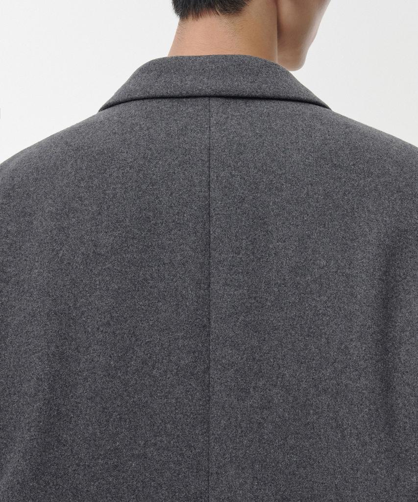 Musinsa Standard Wool Blend Big Daddy Single Maxi Coat [Medium Grey]