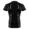 1pcs Men Top Black/Red Clubwear Costume Faux Leather Mens