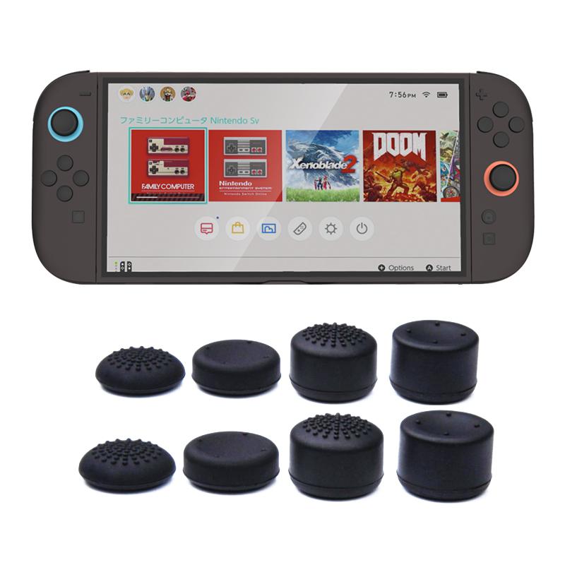 8in1 Silicone Cap Rubber Skin Thumbstick Grip Joystick Cover for PS4 PS5 Switch 2nd 2025 Thumb Stick NS2 Switch 2 Game Accessory