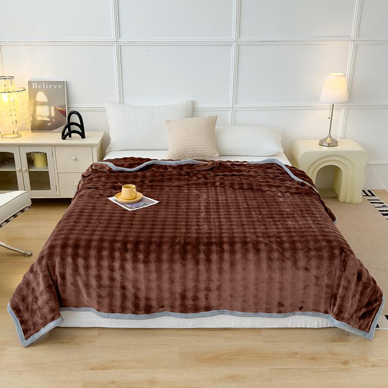 Single/Queen/Super King Thicker Fleece Throw Blanket for Bed or Sofa , Soft Plush Blanket