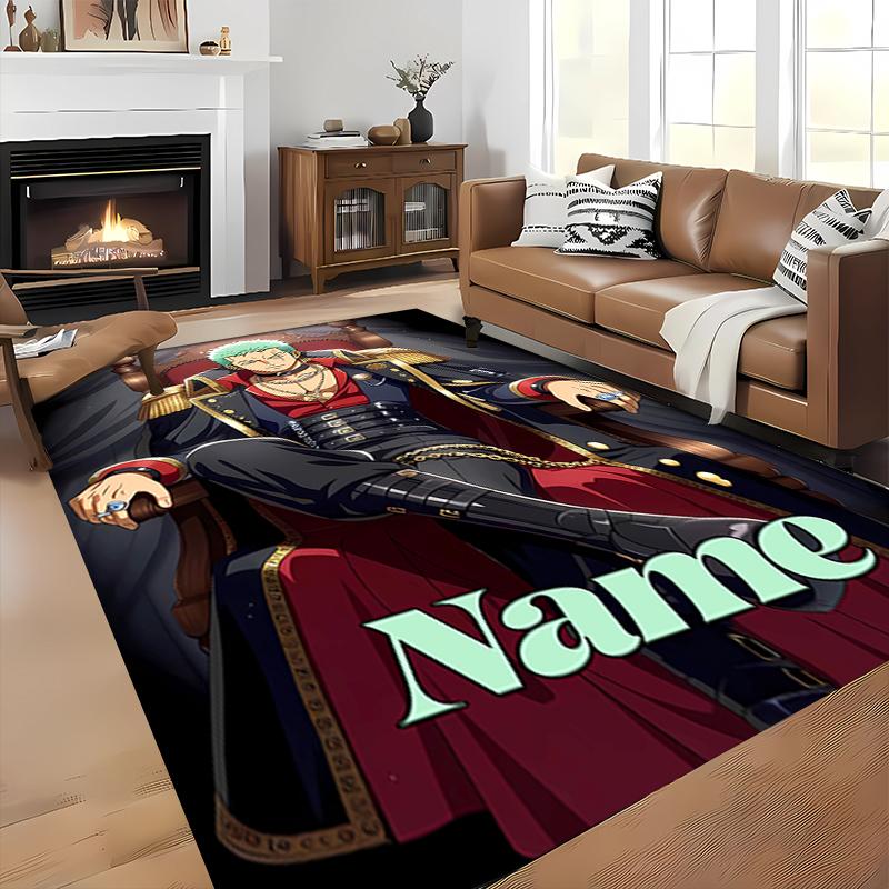 Custom Personalization Zoro the Pirate King Area Rug - Perfect For Kitchen, Bathroom,Laundry Room Decor Large Size Available,Gift All Seasons