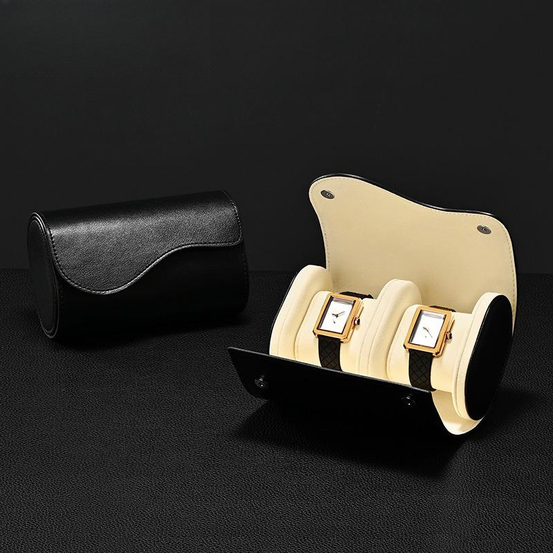 Luxury PU Leather Watch Storage Box, Portable Travel Case for Men & Women Wristwatch Protection